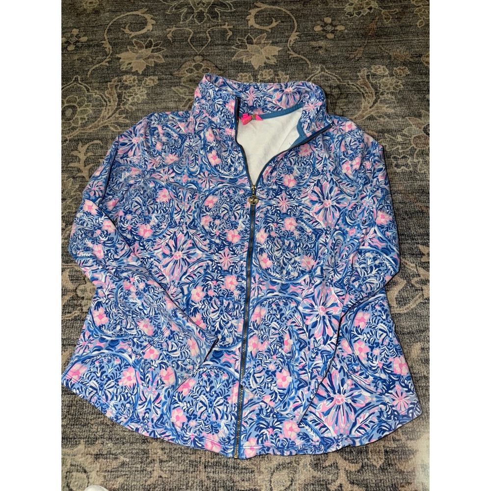 Lilly Pulitzer Leona Zip Jacket Blue